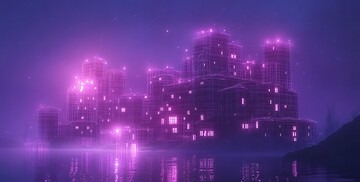 建筑低多边形背景