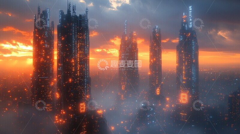 高清大图下载【趣麦麦图】未来科技城市景观4