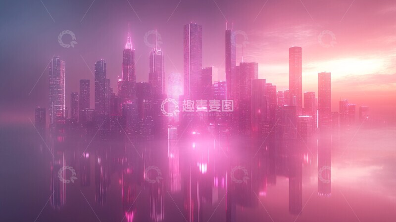 高清大图下载【趣麦麦图】未来城市剪影