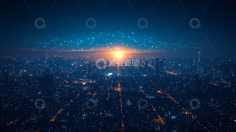 高清大图下载【趣麦麦图】数字网络之光1