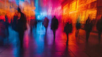 拥挤街道的光影1