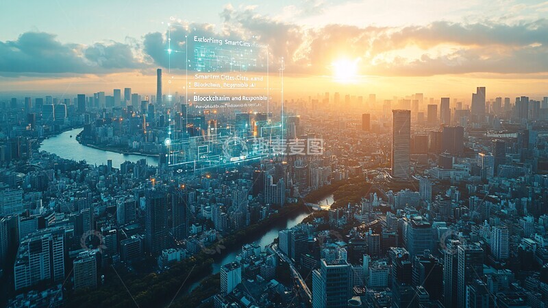 高清大图下载【趣麦麦图】智能城市区块链