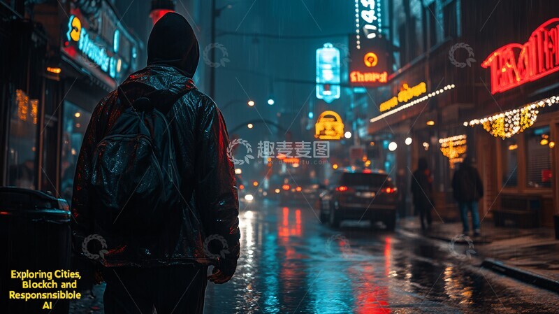 高清大图下载【趣麦麦图】智能城市区块链2