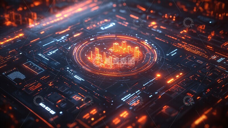 高清大图下载【趣麦麦图】圆形监控面板