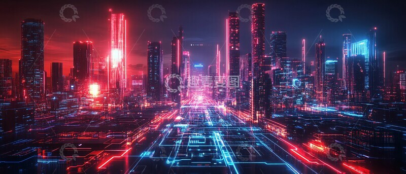 高清大图下载【趣麦麦图】智慧城市自动驾驶