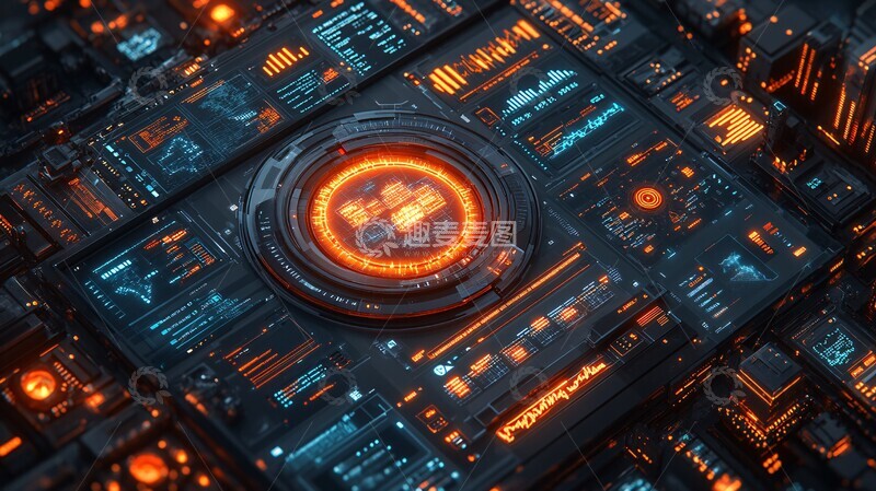 高清大图下载【趣麦麦图】圆形监控面板1