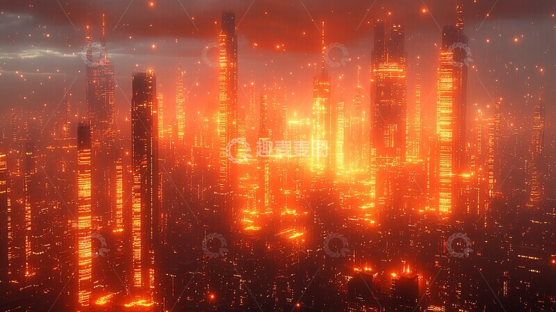 高清大图下载【趣麦麦图】橙色数据泄露城市1