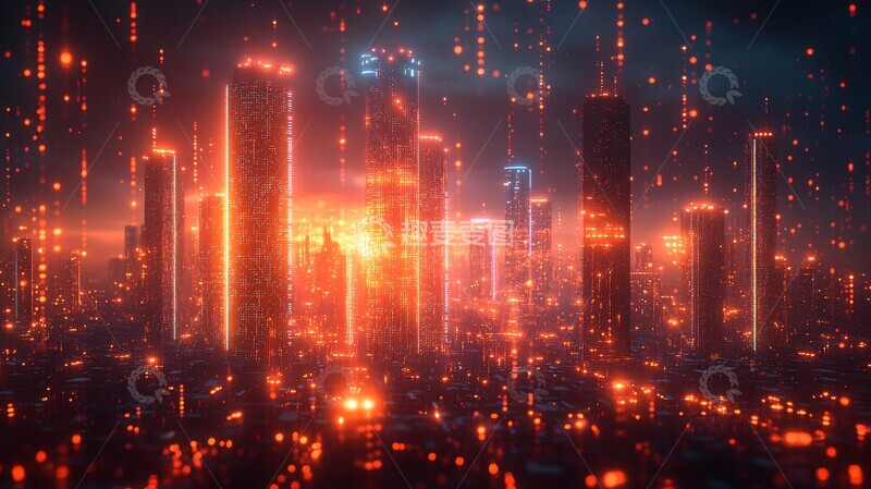 高清大图下载【趣麦麦图】数字之城蓝图