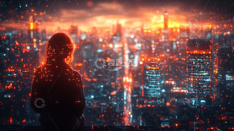 高清大图下载【趣麦麦图】智能城市通信网络