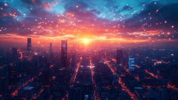 夜晚城市通讯线1