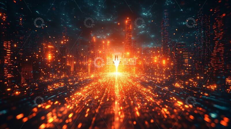 高清大图下载【趣麦麦图】未来城市网络
