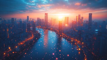 城市天际线连接