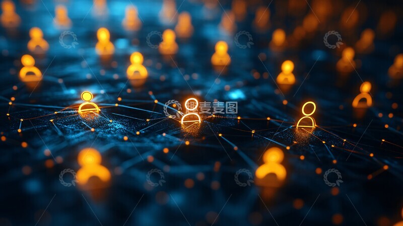 高清大图下载【趣麦麦图】互联社会人群网络2