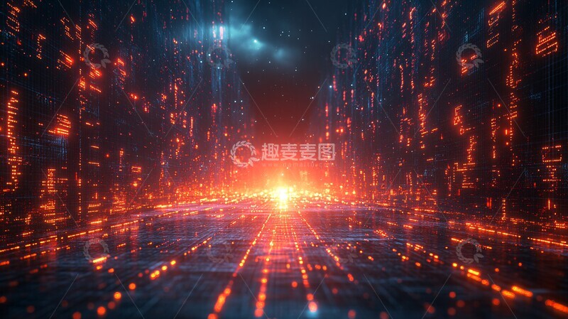 高清大图下载【趣麦麦图】数字建筑与通信路径