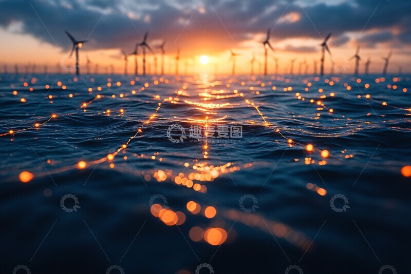 高清大图下载【趣麦麦图】数字风电网络1