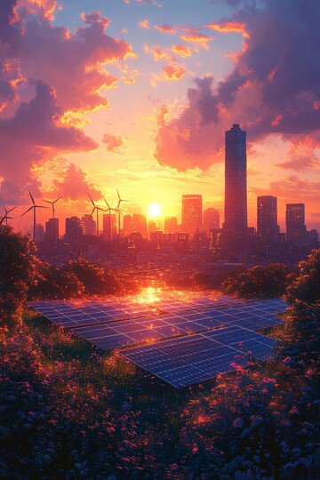 光伏城市背景
