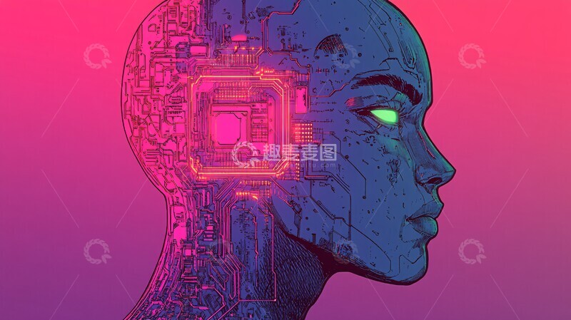 高清大图下载【趣麦麦图】人工智能头像