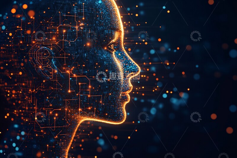 高清大图下载【趣麦麦图】数字人像与电路2