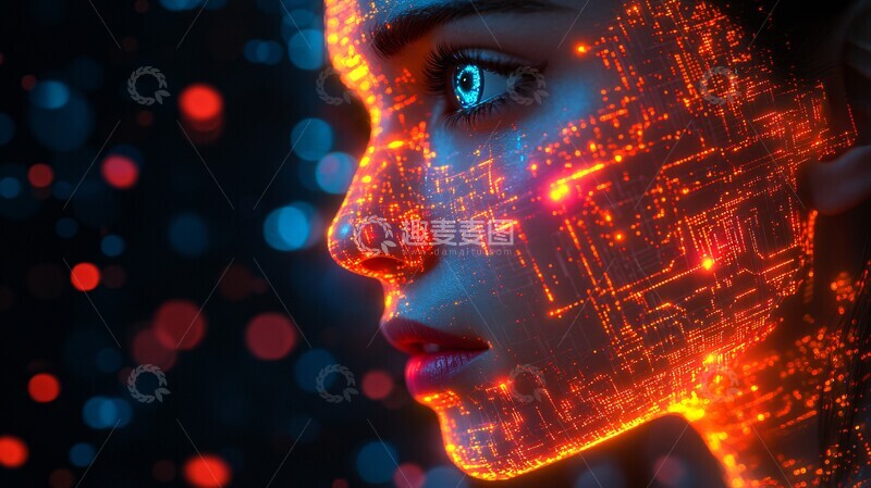 高清大图下载【趣麦麦图】人工智能面孔