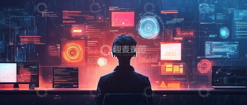 高清大图下载【趣麦麦图】科技元素展示