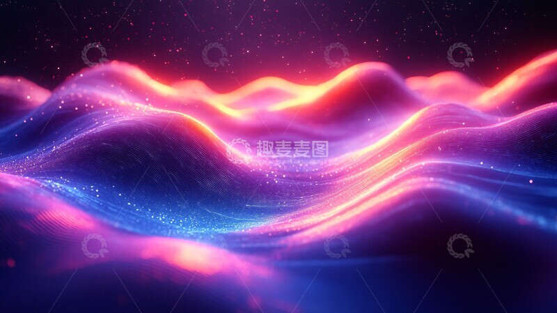 高清大图下载【趣麦麦图】紫色蓝色未来线条