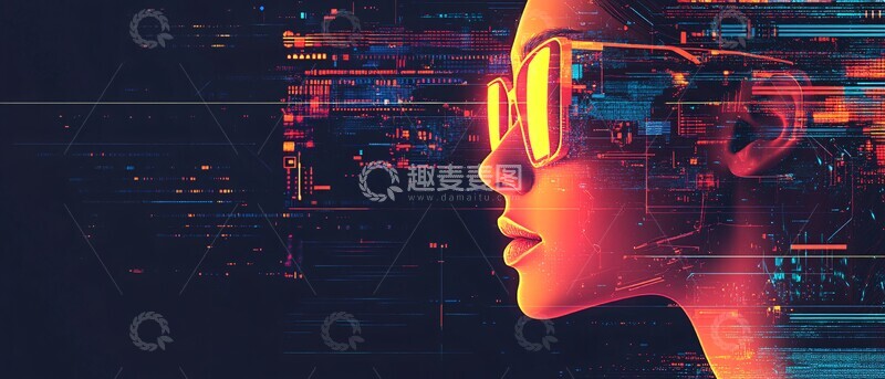 高清大图下载【趣麦麦图】科技元素展示1