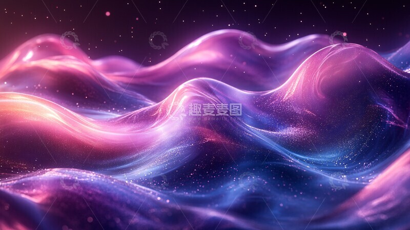 高清大图下载【趣麦麦图】紫色蓝色未来线条2