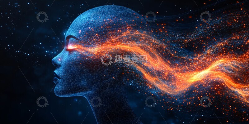 高清大图下载【趣麦麦图】人脑彩色波束