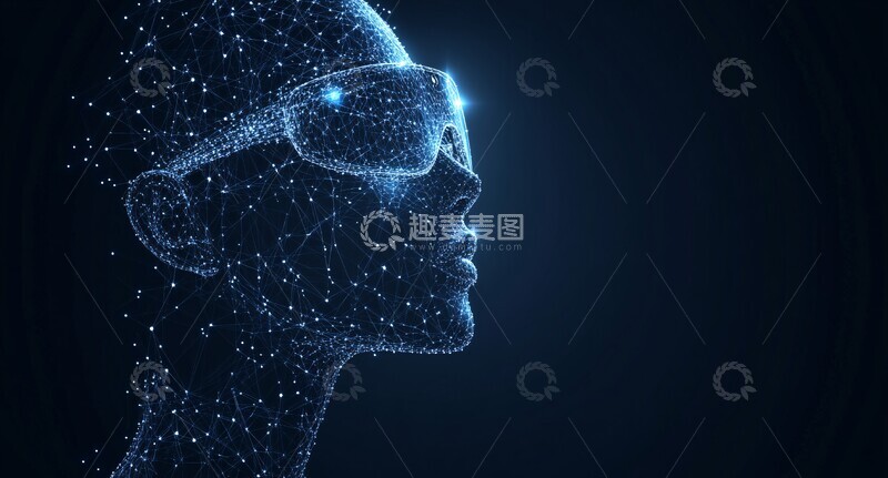 高清大图下载【趣麦麦图】虚拟现实低多边形头像