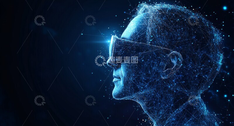 高清大图下载【趣麦麦图】虚拟现实低多边形头像1