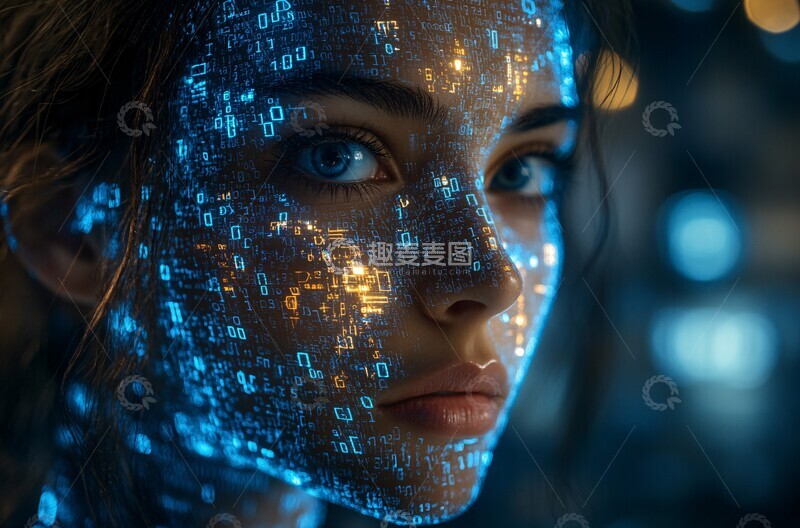 高清大图下载【趣麦麦图】数字流中的人工智能