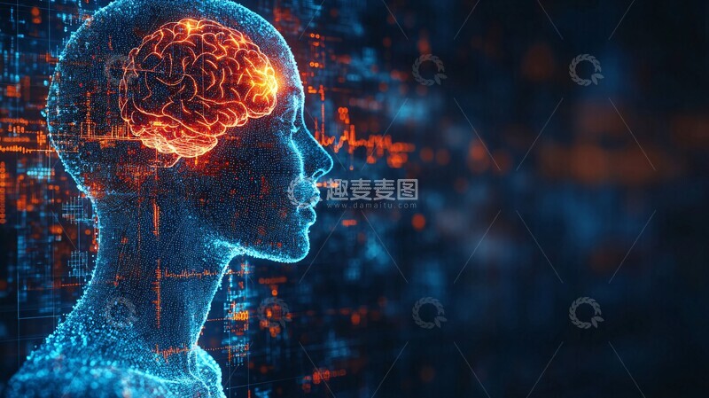 高清大图下载【趣麦麦图】脑部与心电图1