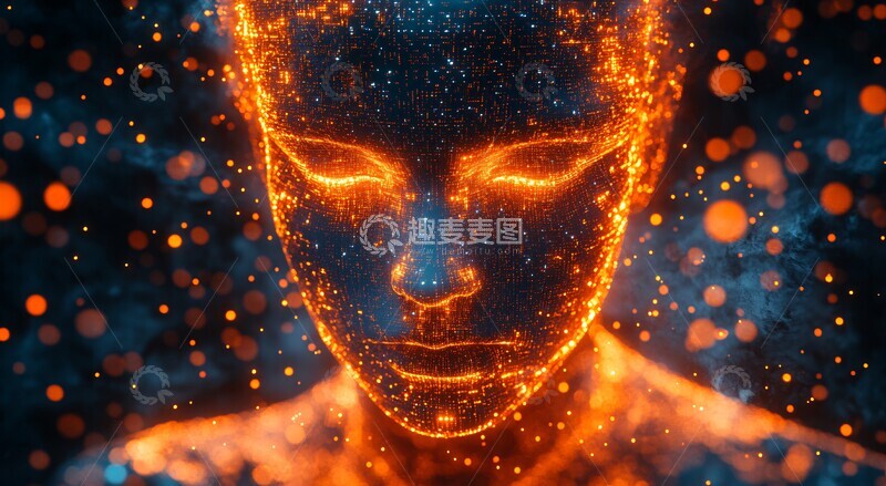 高清大图下载【趣麦麦图】数据构成的头部2