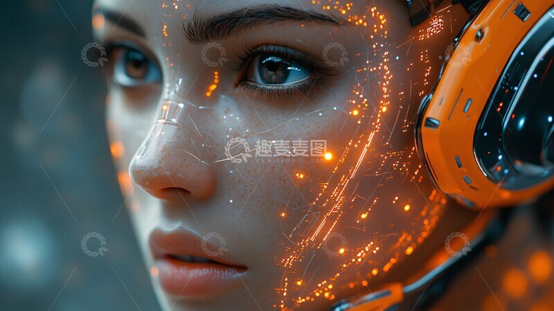 高清大图下载【趣麦麦图】机器人面向机器人面向未来