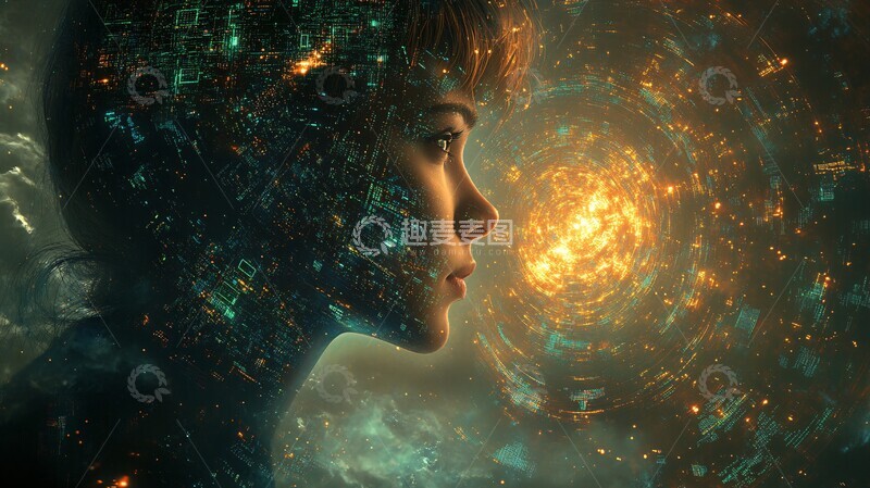 高清大图下载【趣麦麦图】虚拟宇宙递归循环