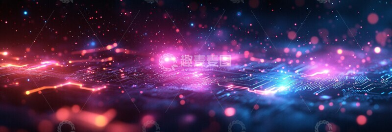 高清大图下载【趣麦麦图】科技线条背景2