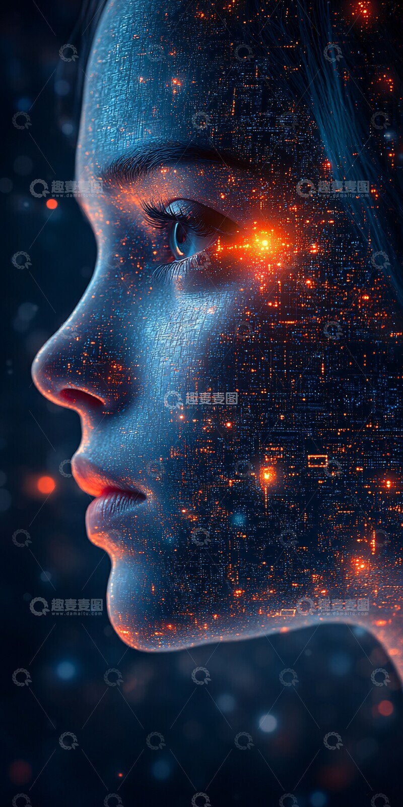 高清大图下载【趣麦麦图】人工智能背景6