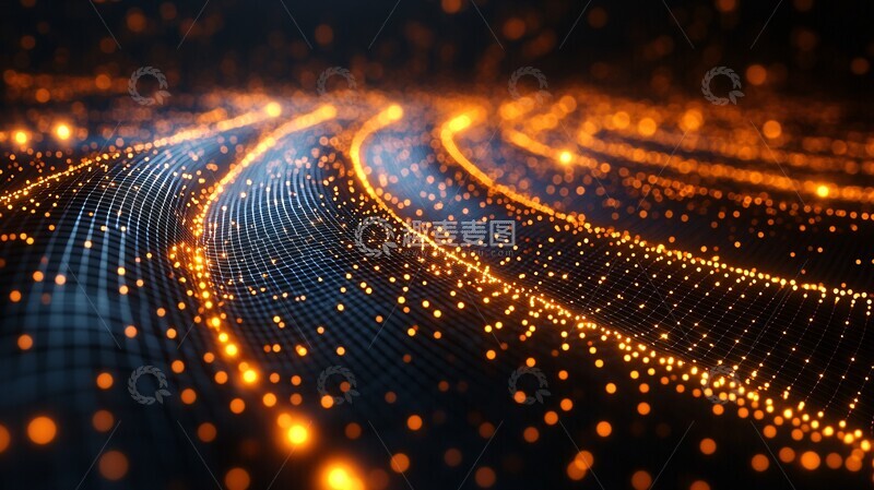 高清大图下载【趣麦麦图】光点虚拟网格2