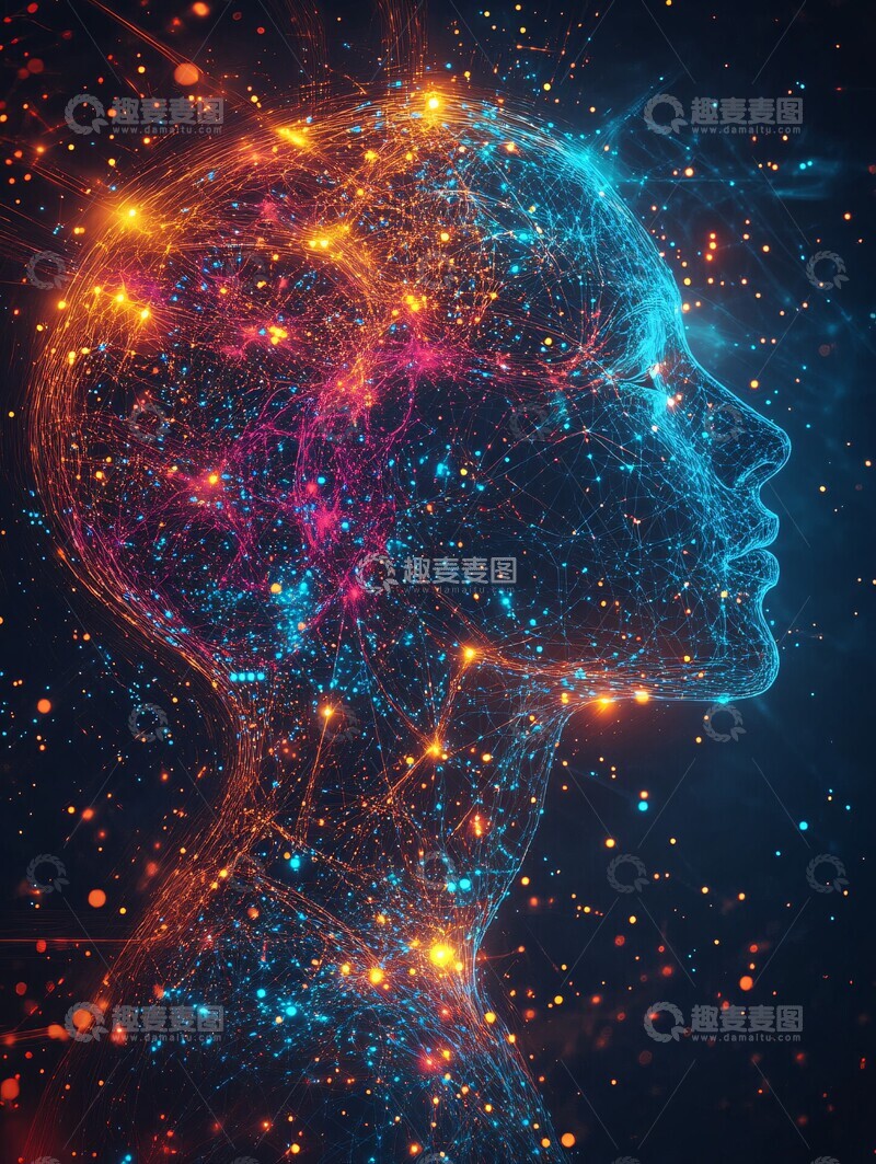 高清大图下载【趣麦麦图】人脑神经网络图1