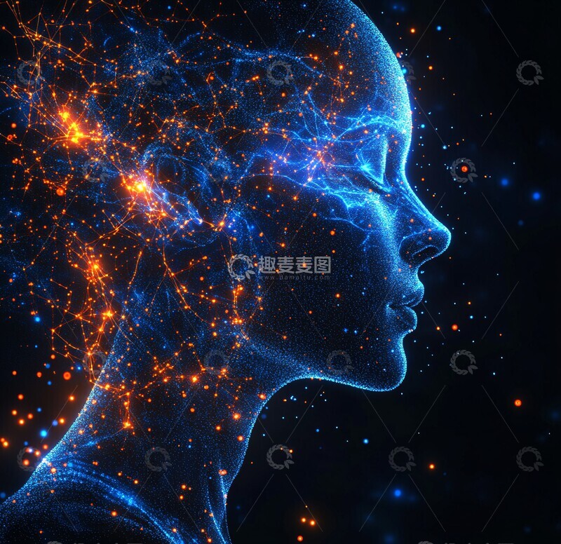 高清大图下载【趣麦麦图】人工智能连接