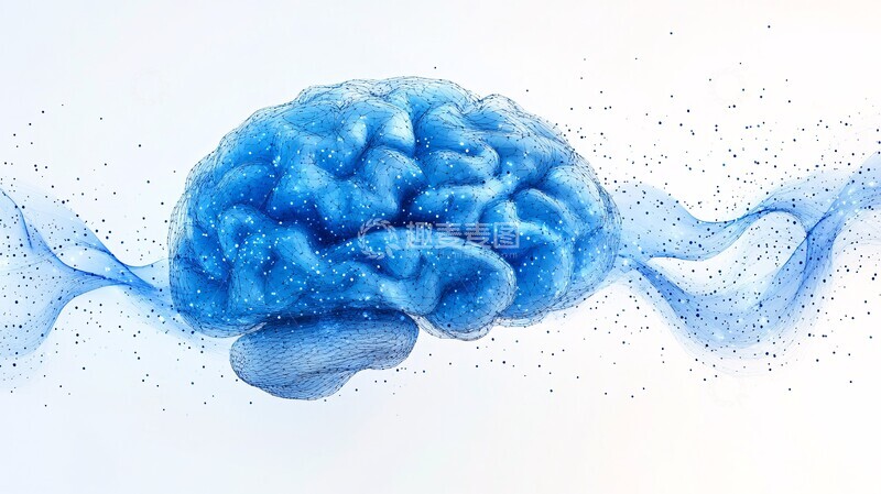 高清大图下载【趣麦麦图】数字大脑数字大脑蓝色1