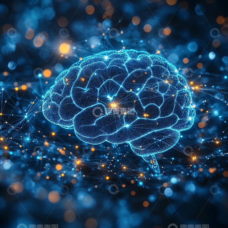 高清大图下载【趣麦麦图】数字大脑网络