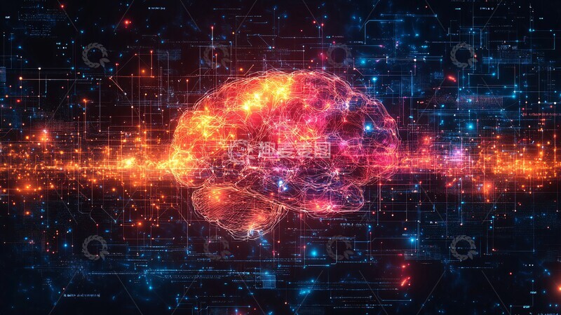 高清大图下载【趣麦麦图】神经网络大脑图