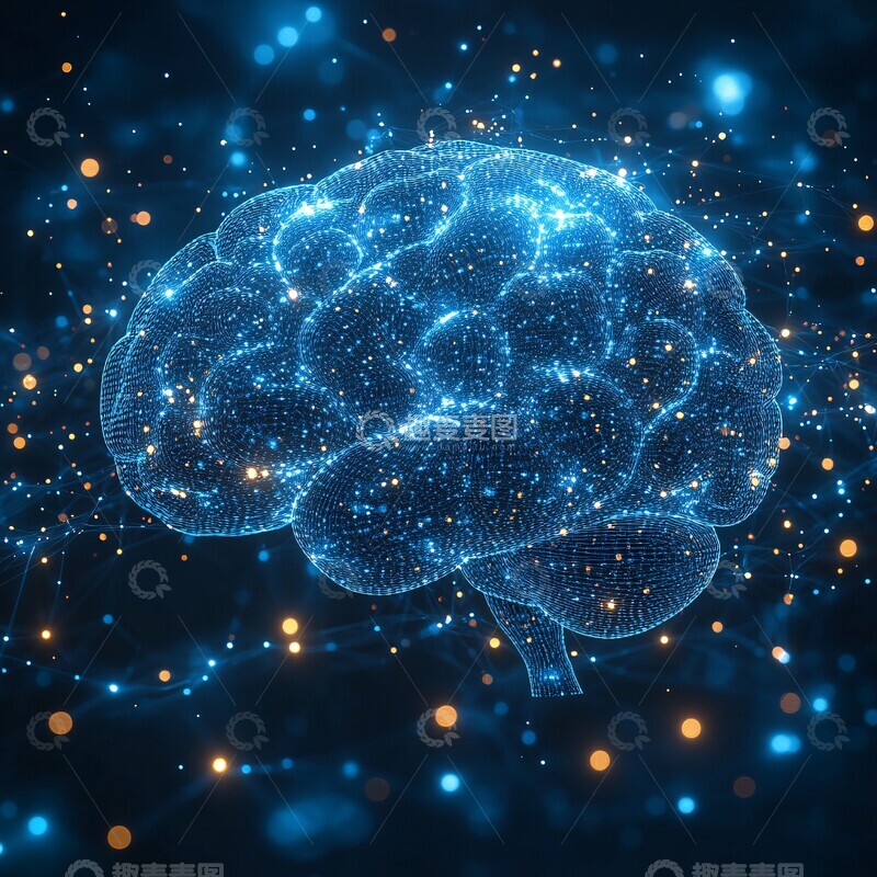 高清大图下载【趣麦麦图】数字大脑网络1