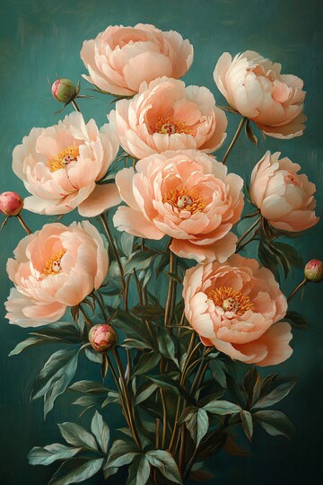 复古牡丹花复古牡丹花卉2