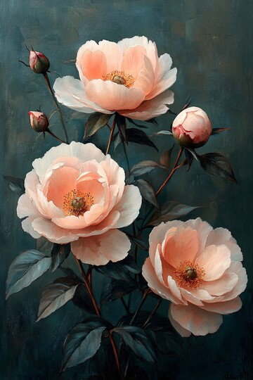 复古牡丹花复古牡丹花卉1