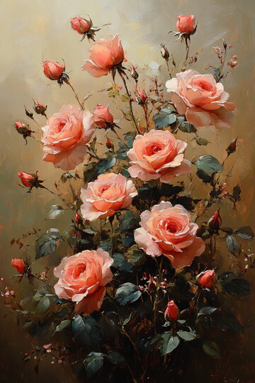 玫瑰花绘画装饰2