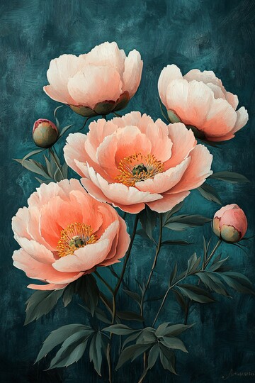 复古牡丹花复古牡丹花卉