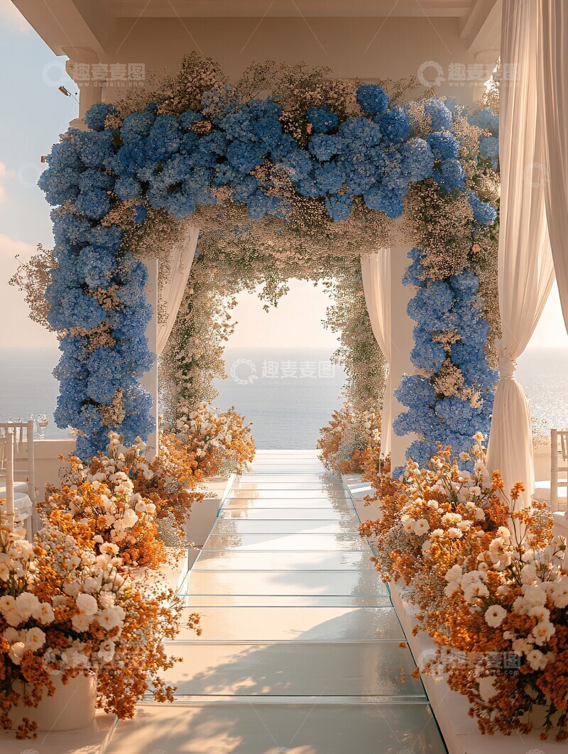 高清大图下载【趣麦麦图】玻璃地板婚礼装饰1