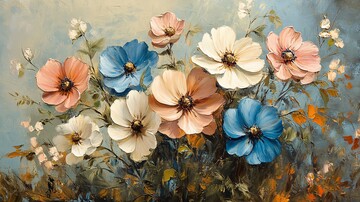 花卉油画花卉油画中性